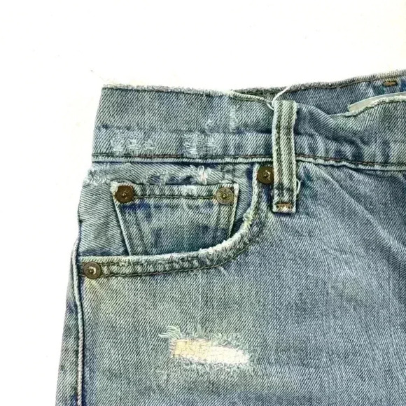 Levi’s Retro Highrise Butterfly Light Wash Distressed Wedgie Jean Shorts Size 26 - Picture 12 of 16